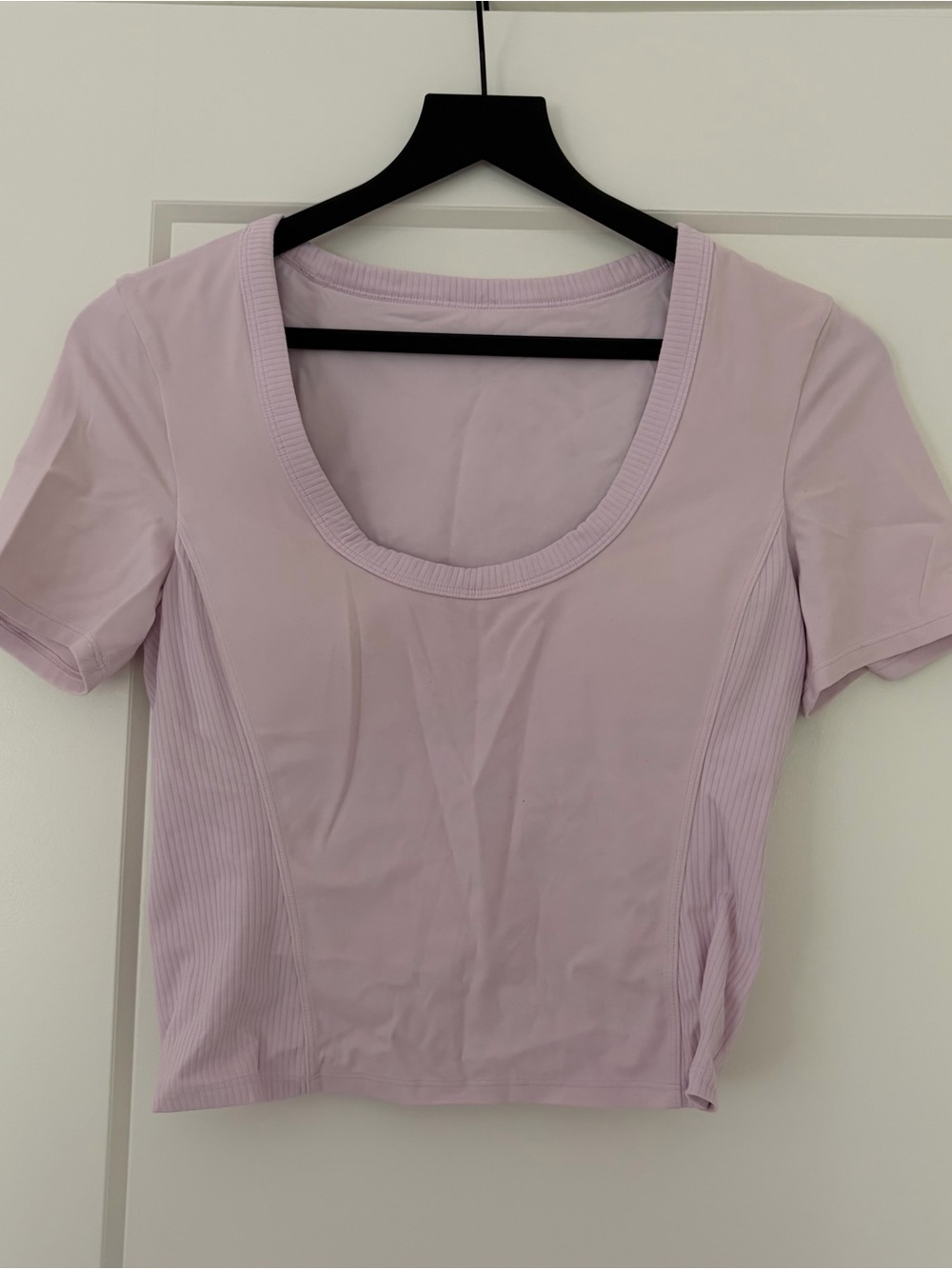 lululemon athletica Pale Pink Scoop Neck Crop Top